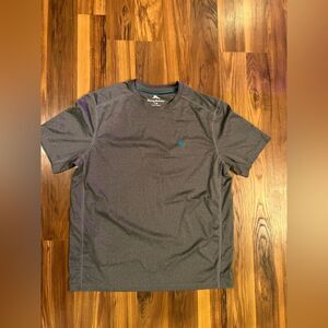 Tommy Bahama Men's large Gray Performance Wicking UPF30 Beach Poly T-Shirt